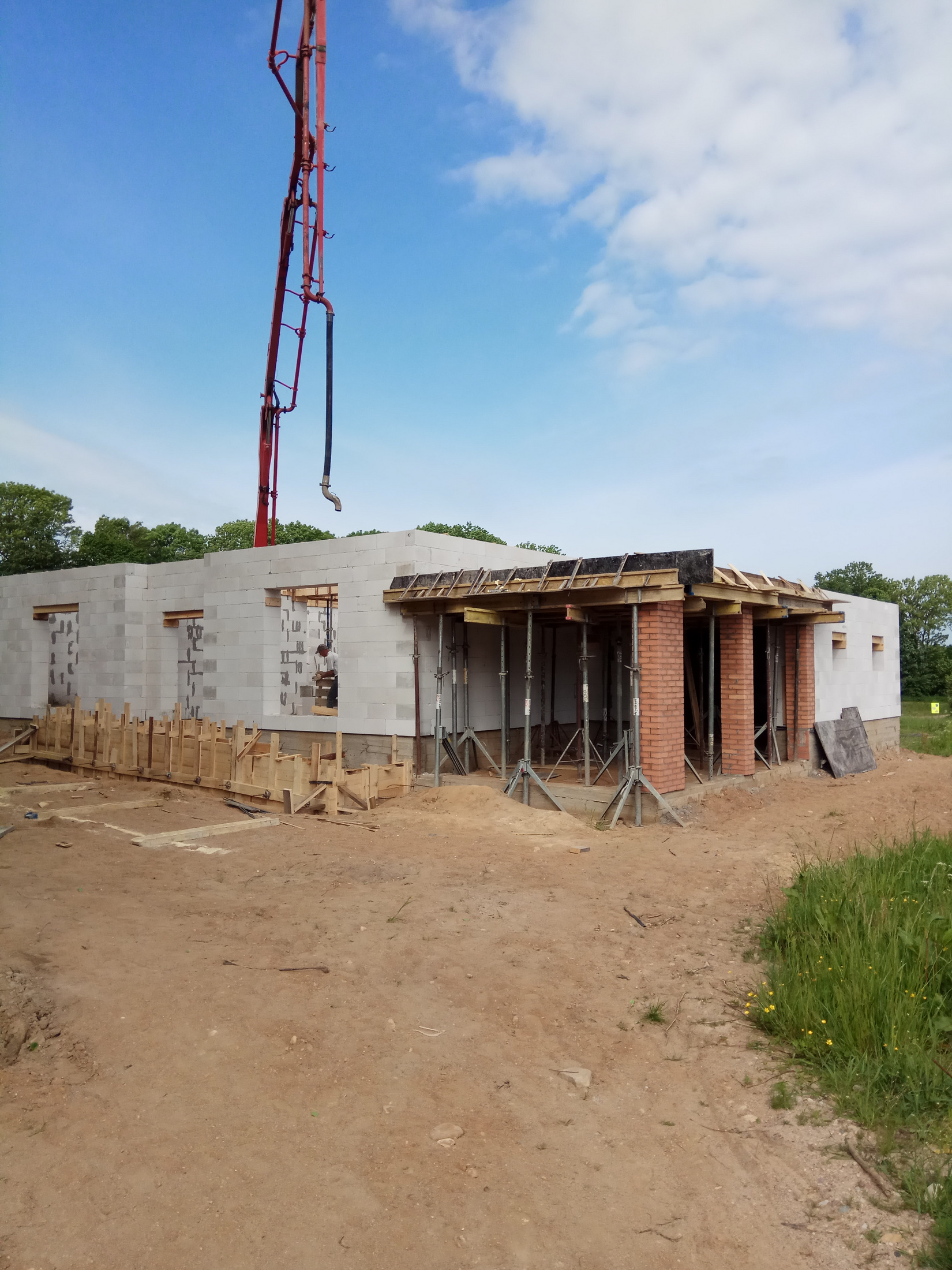 Ход строительства дома  в д. Птичь, Минского района