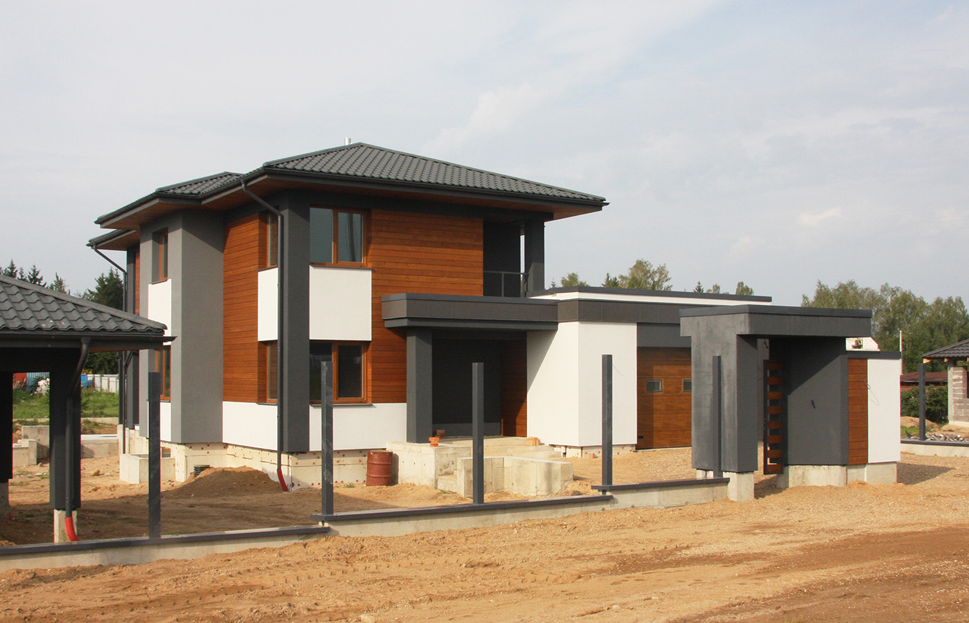 Реализация проекта дизайна фасадов дома в д. Новый двор