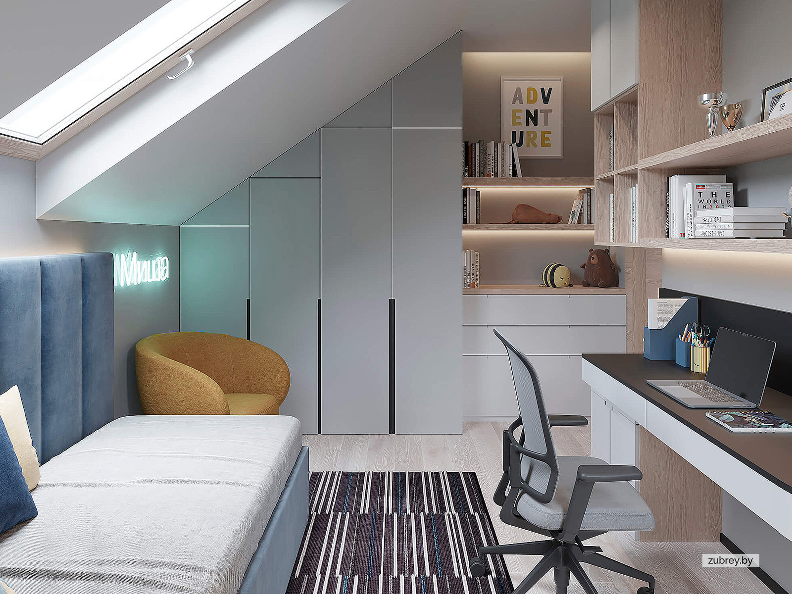 Комната мальчика 6+ лет, 2 этаж 