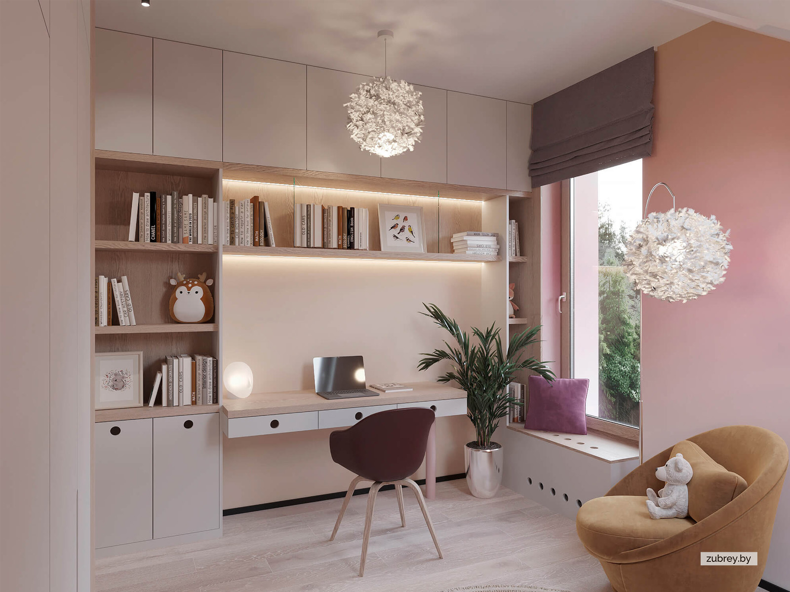 Комната девочки 5+ лет, 2 этаж 