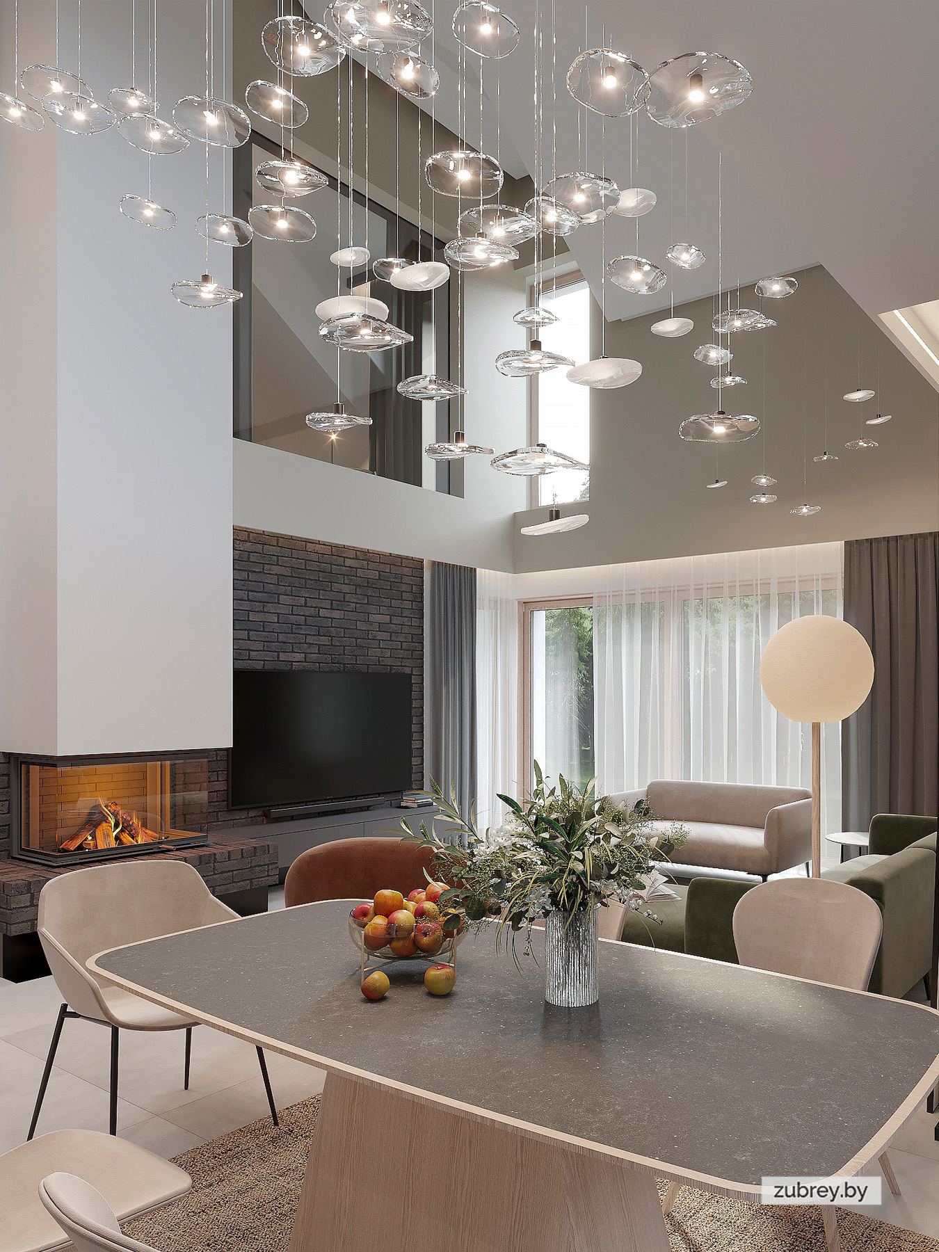 Гостиная, 1 этаж 