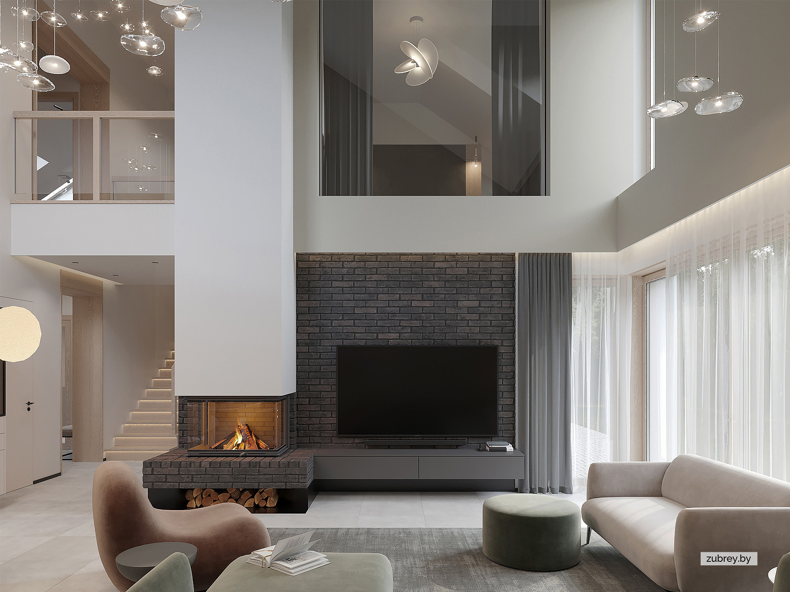 Гостиная, 1 этаж 