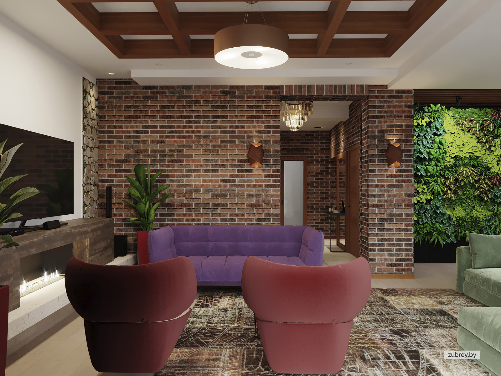 Гостиная-кухня, 1 этаж