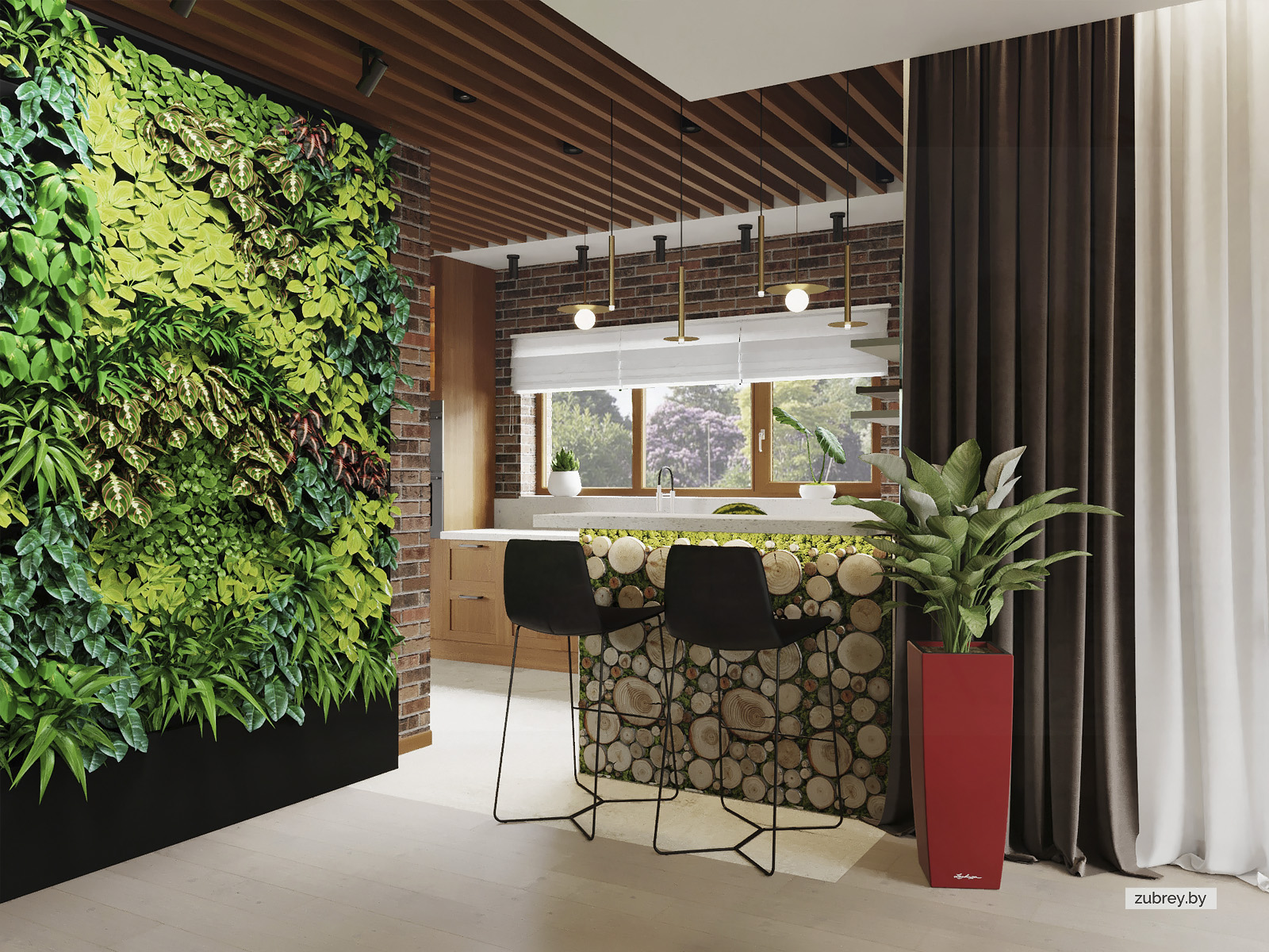 Гостиная-кухня, 1 этаж