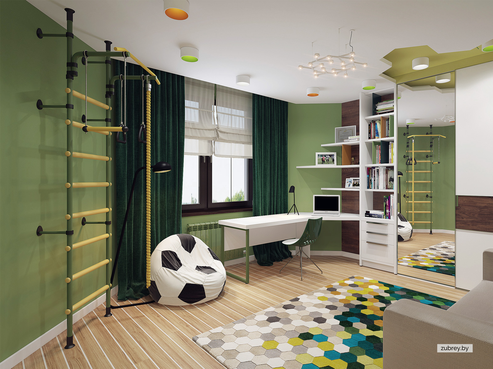 Комната мальчика 7 лет, 2 этаж 