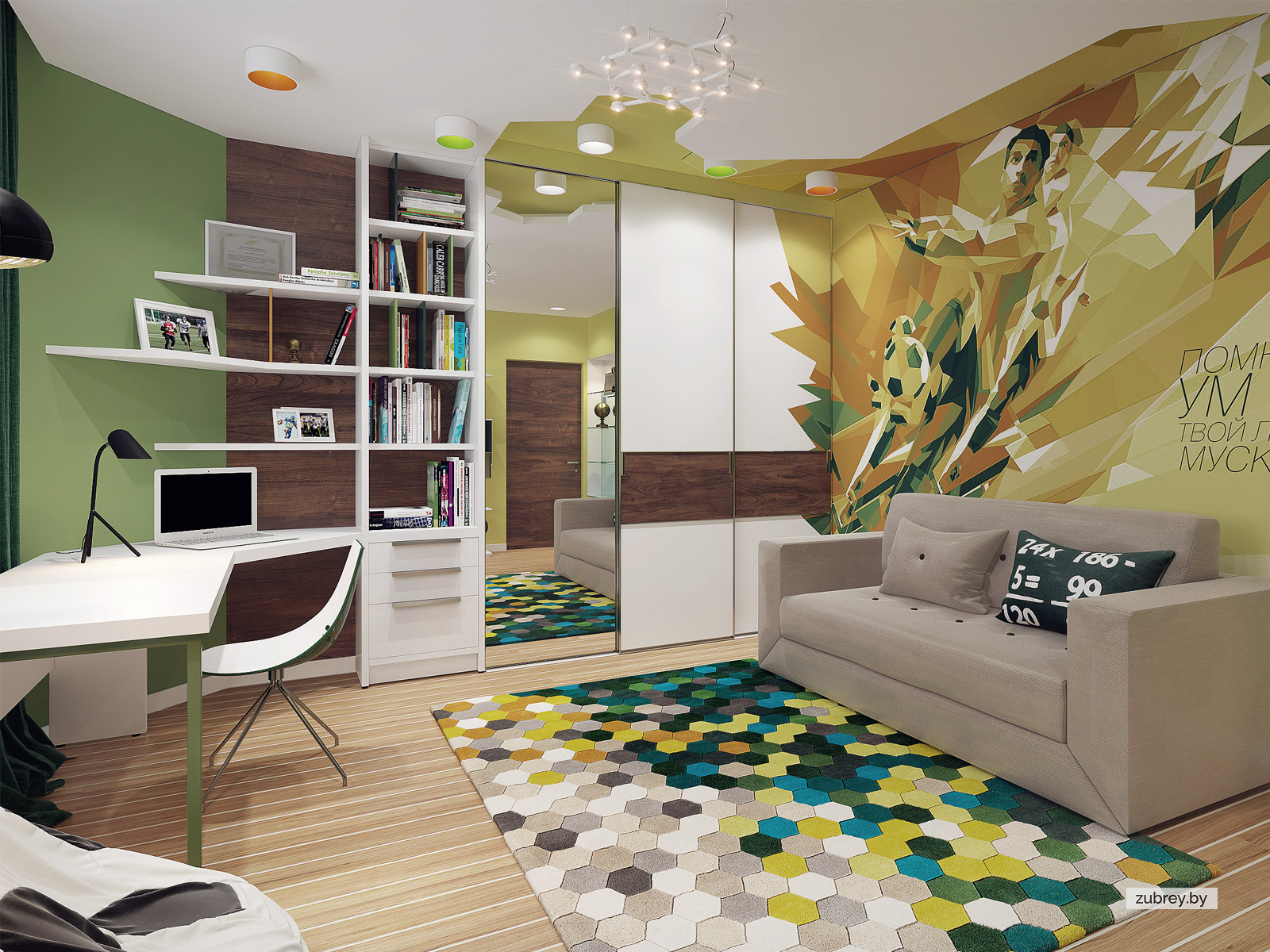 Комната мальчика 7 лет, 2 этаж 