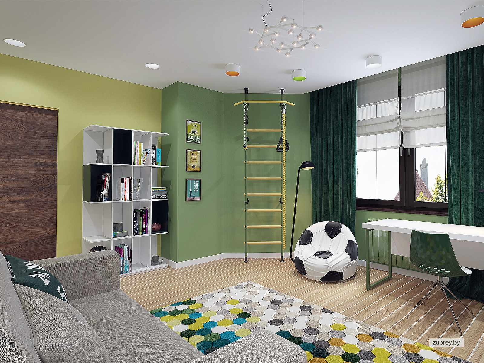 Комната мальчика 7 лет, 2 этаж 