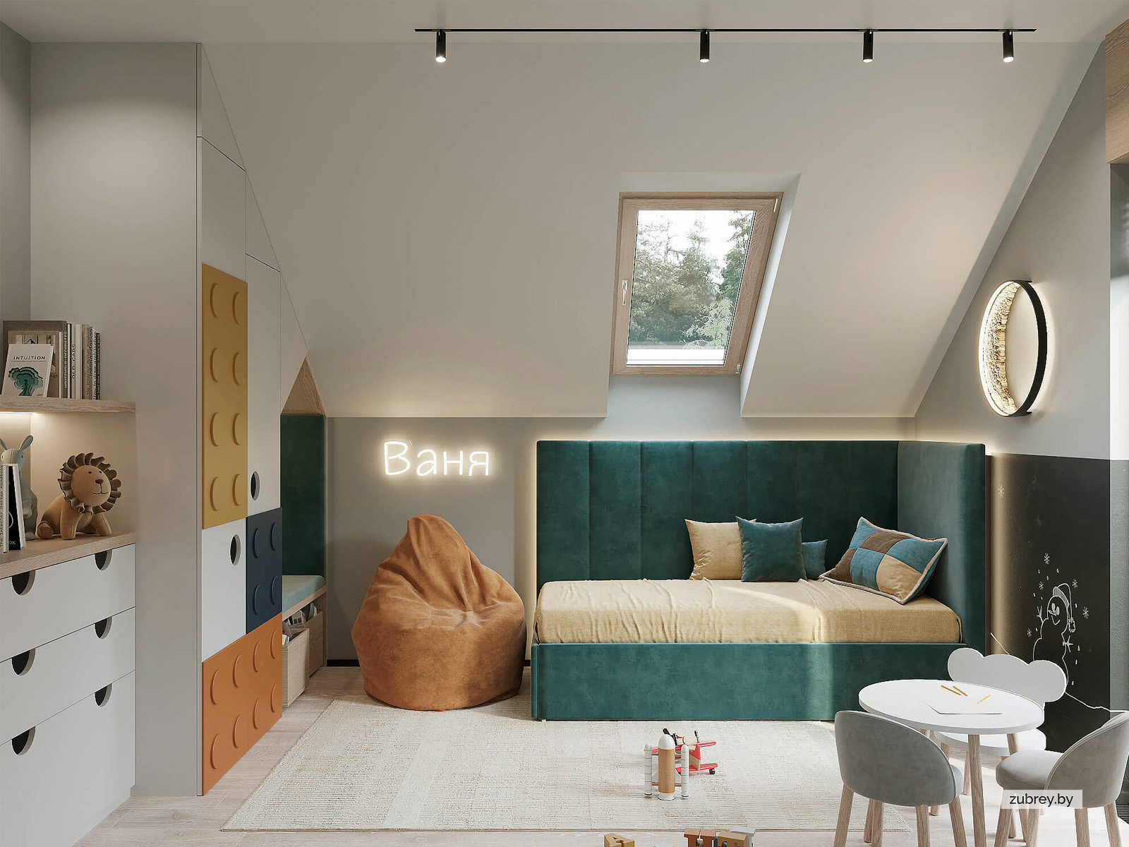 Комната мальчика 3+ лет, 2 этаж 