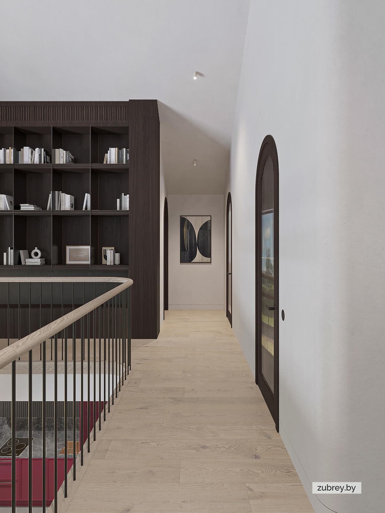 Лестница, коридор 2-го этажа