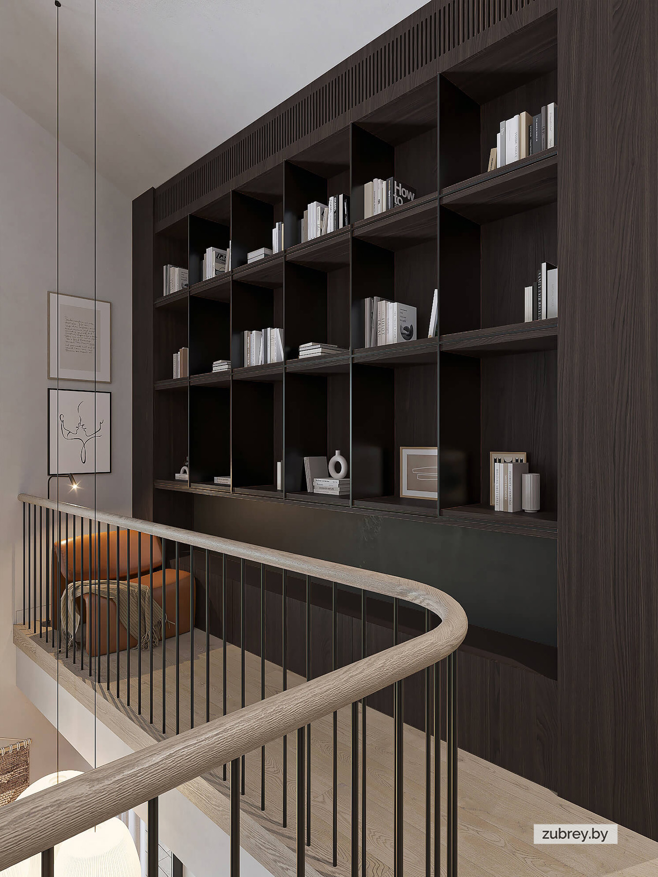 Лестница, коридор 2-го этажа