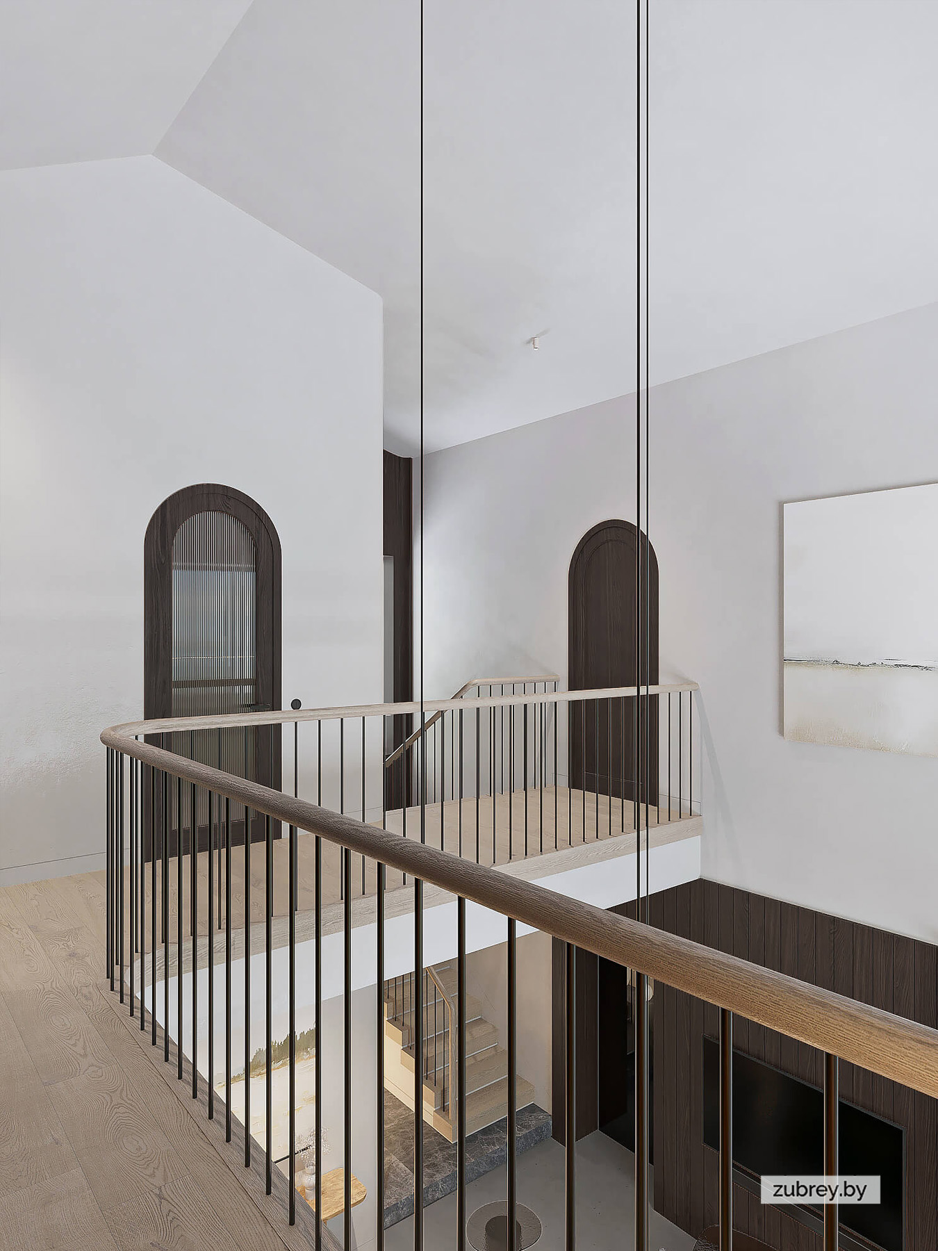 Лестница, коридор 2-го этажа
