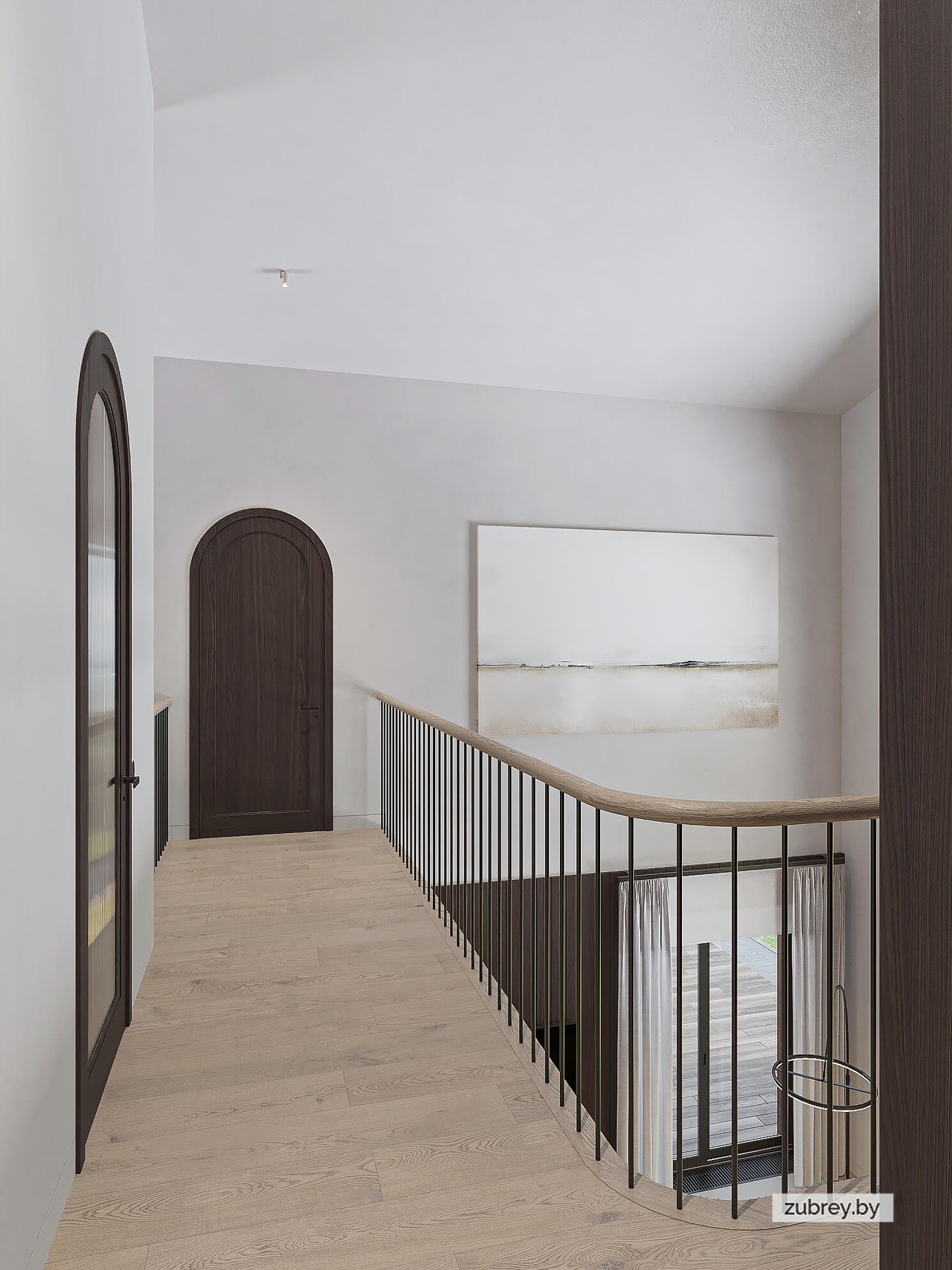 Лестница, коридор 2-го этажа