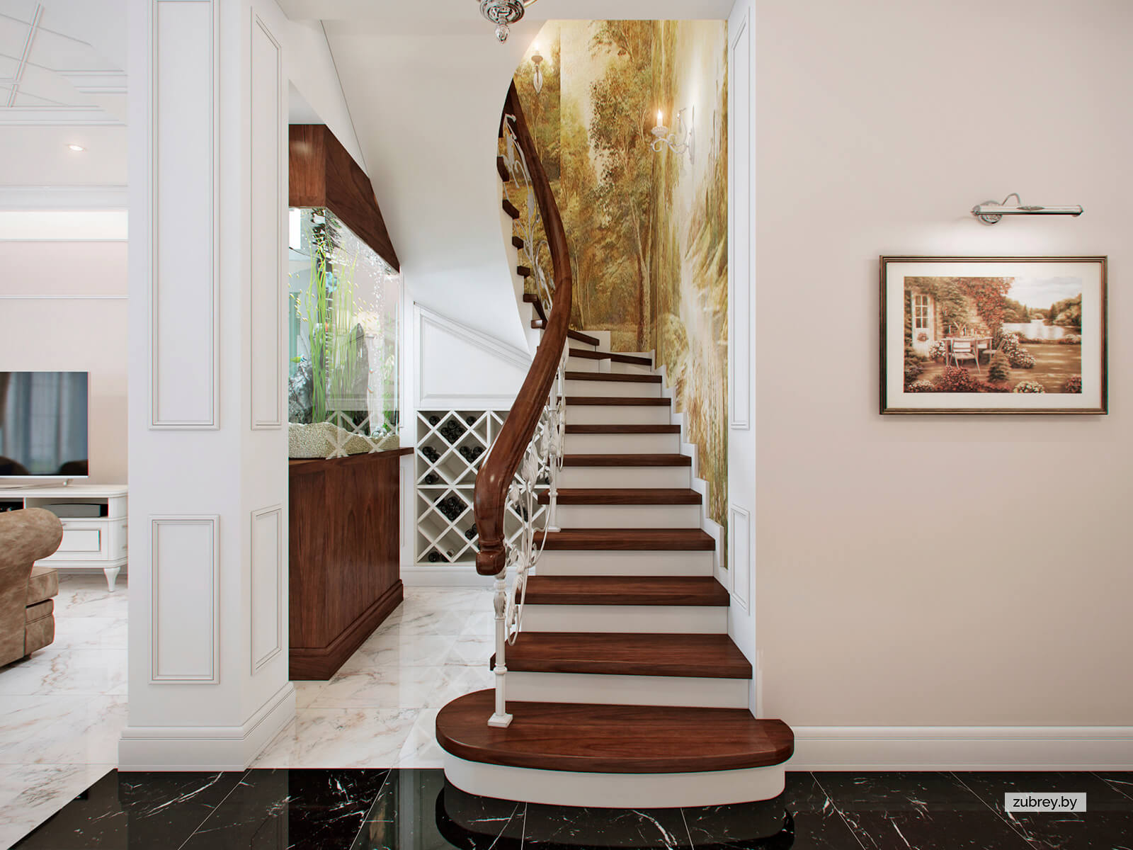 Лестница, коридор, 1 этаж