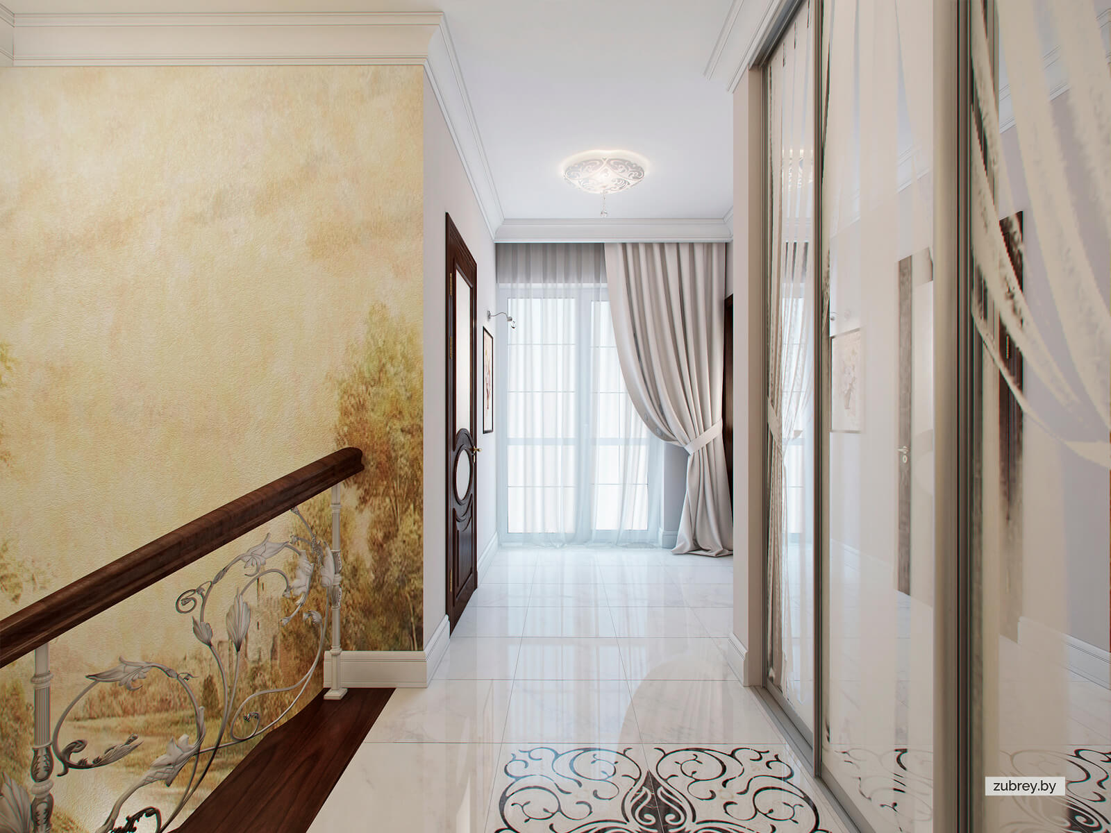 Лестница, коридор, 1 этаж