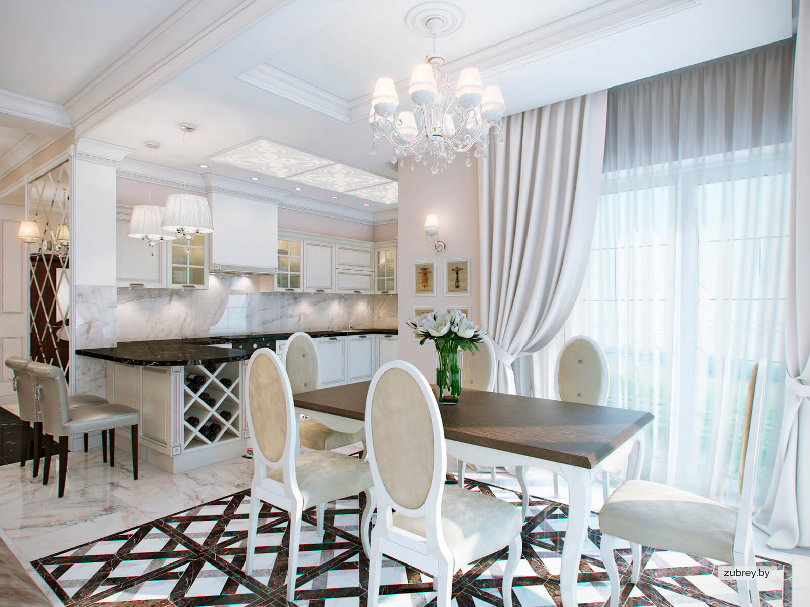 Кухня-гостиная, 1 этаж