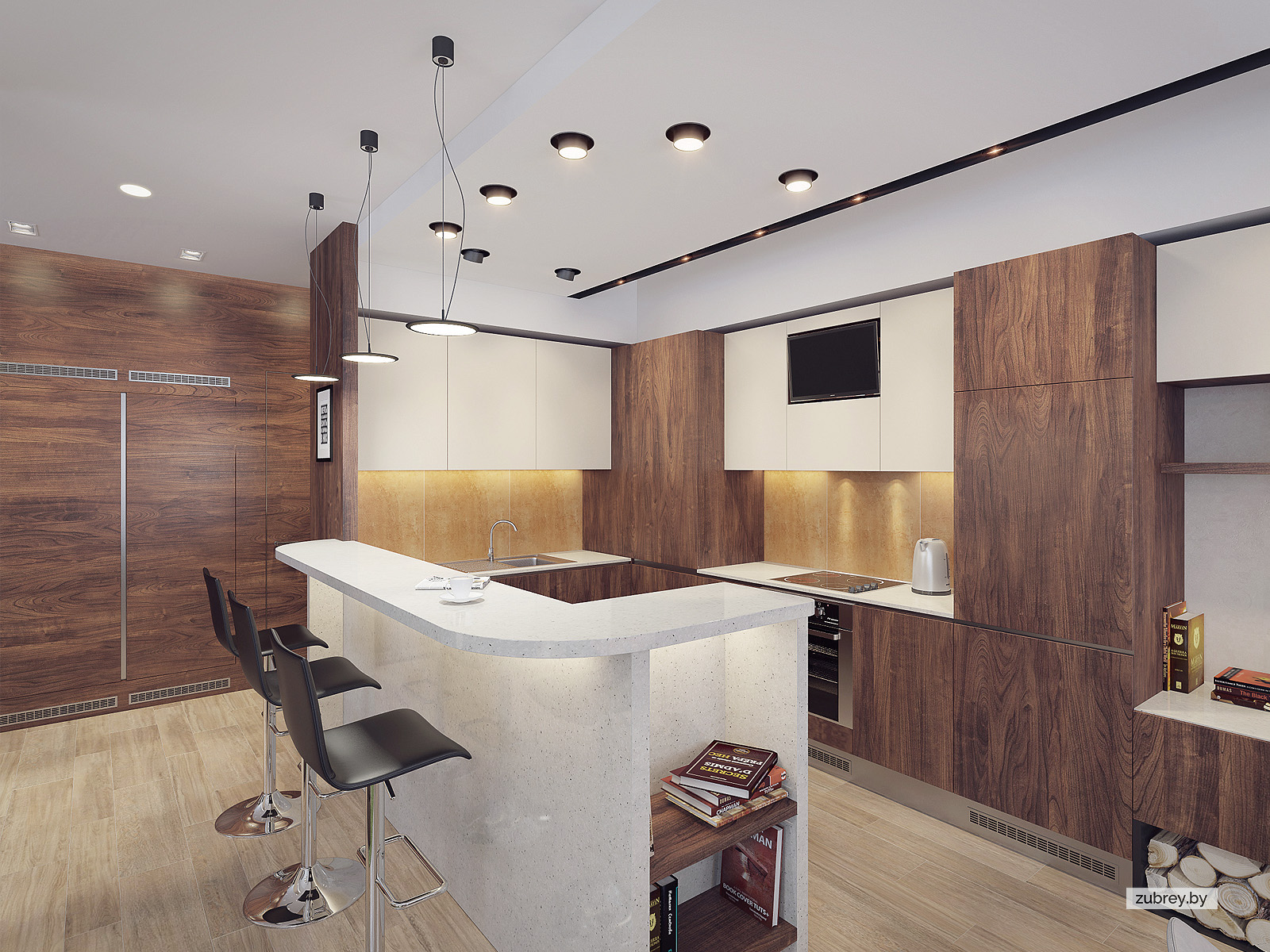 Гостиная-кухня, 1 этаж 