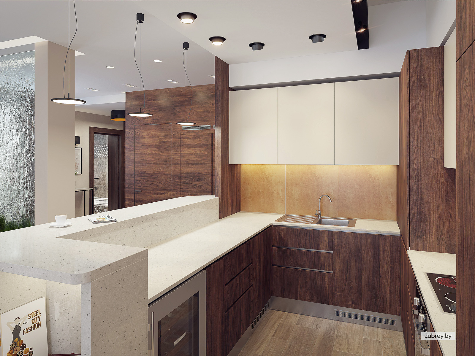 Гостиная-кухня, 1 этаж 