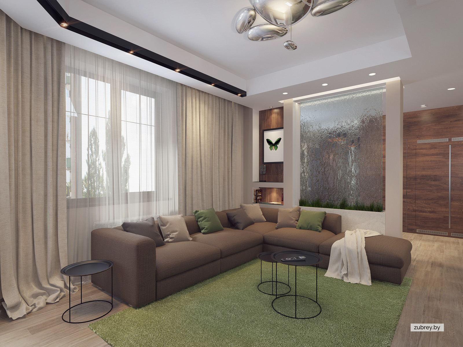 Гостиная-кухня, 1 этаж 