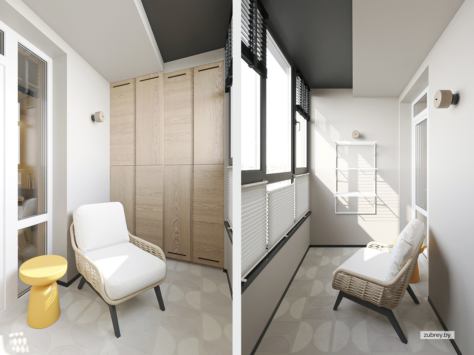 Кухня со столовой зоной и лоджией