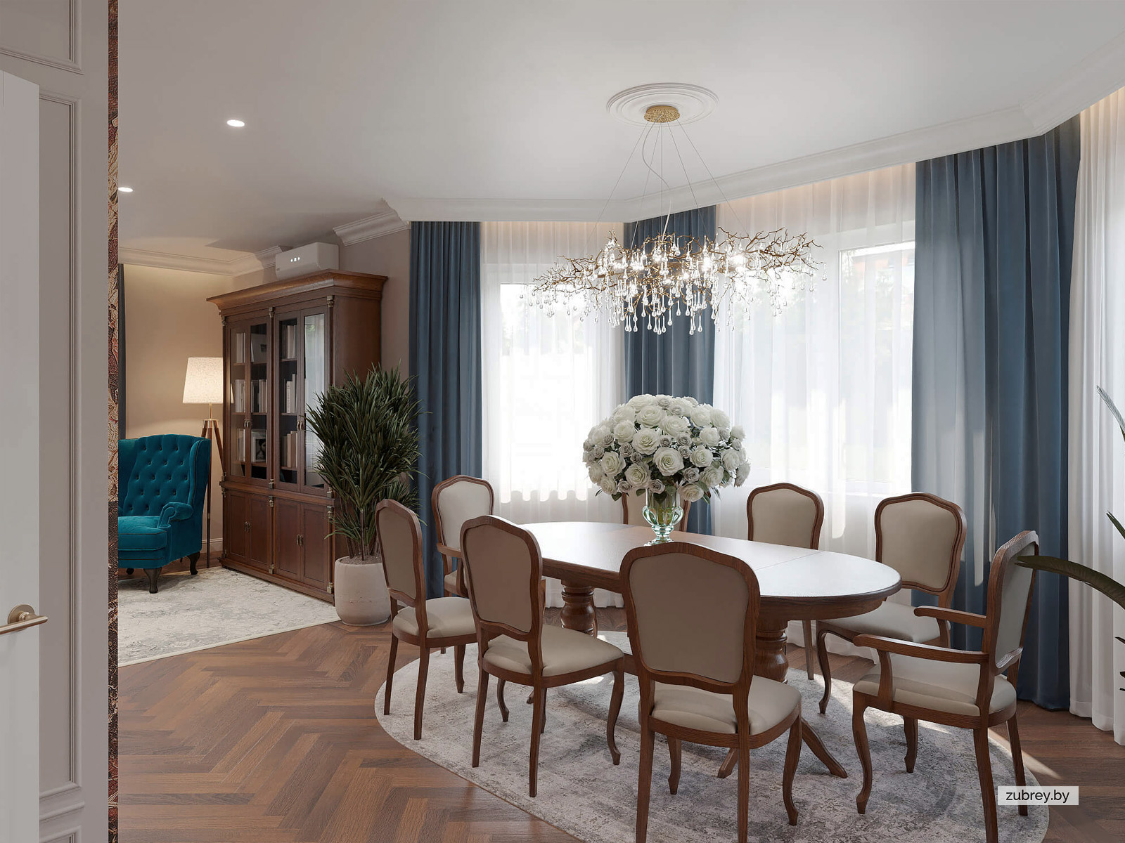 Гостиная, столовая зона