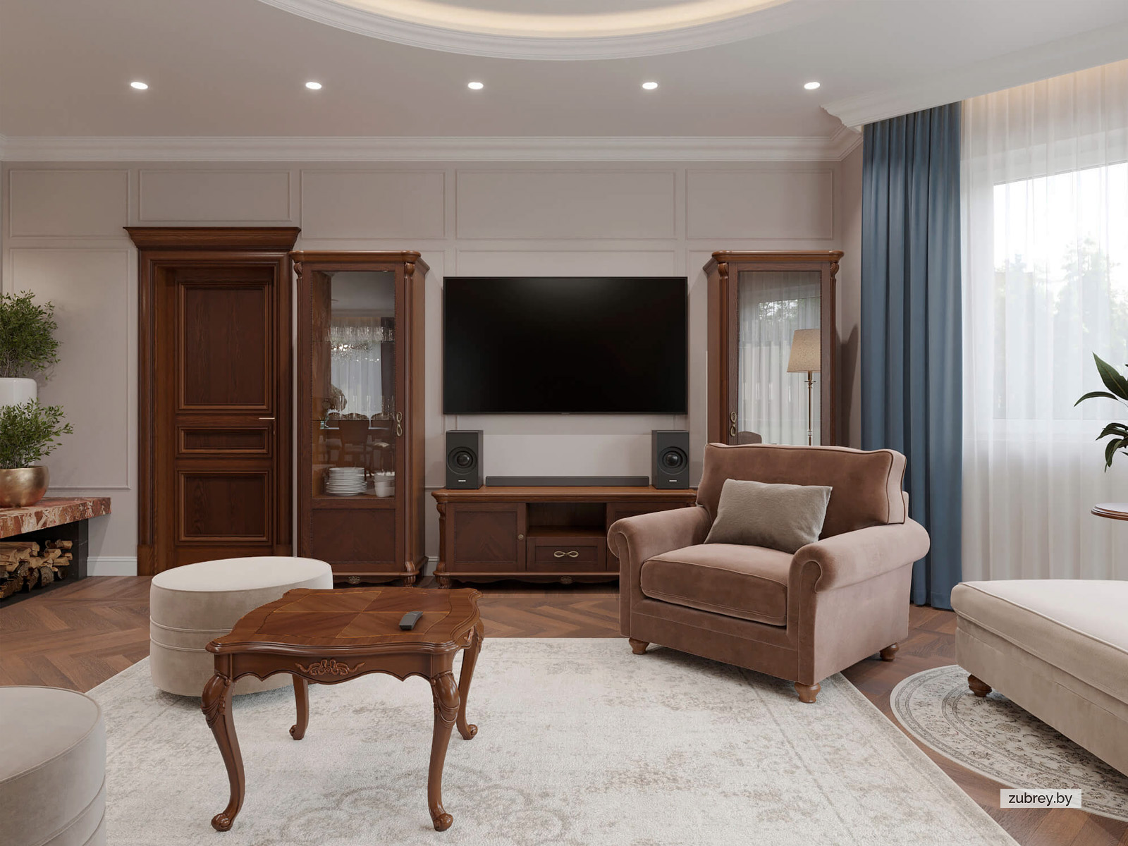 Гостиная, столовая зона