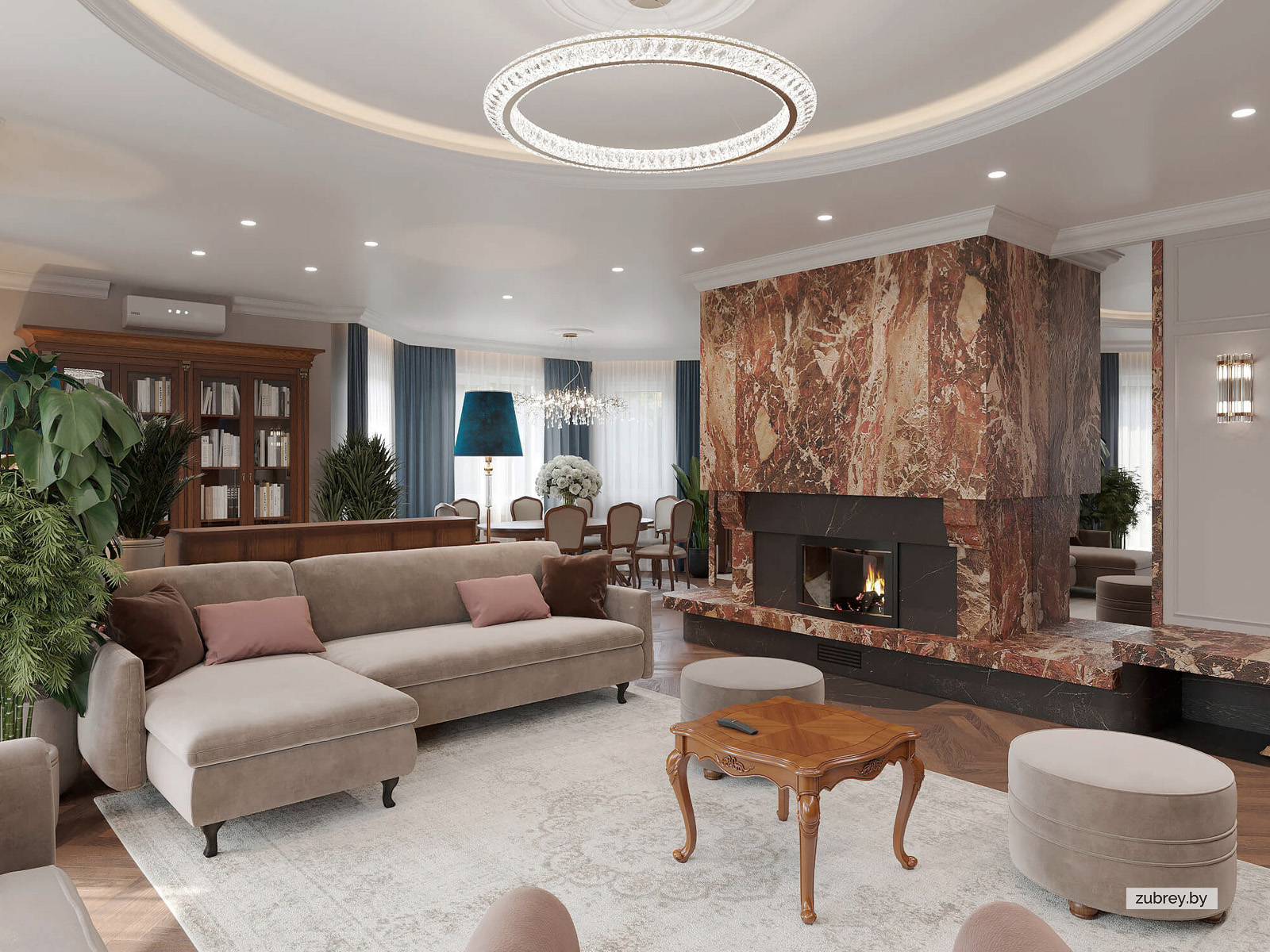 Гостиная, столовая зона