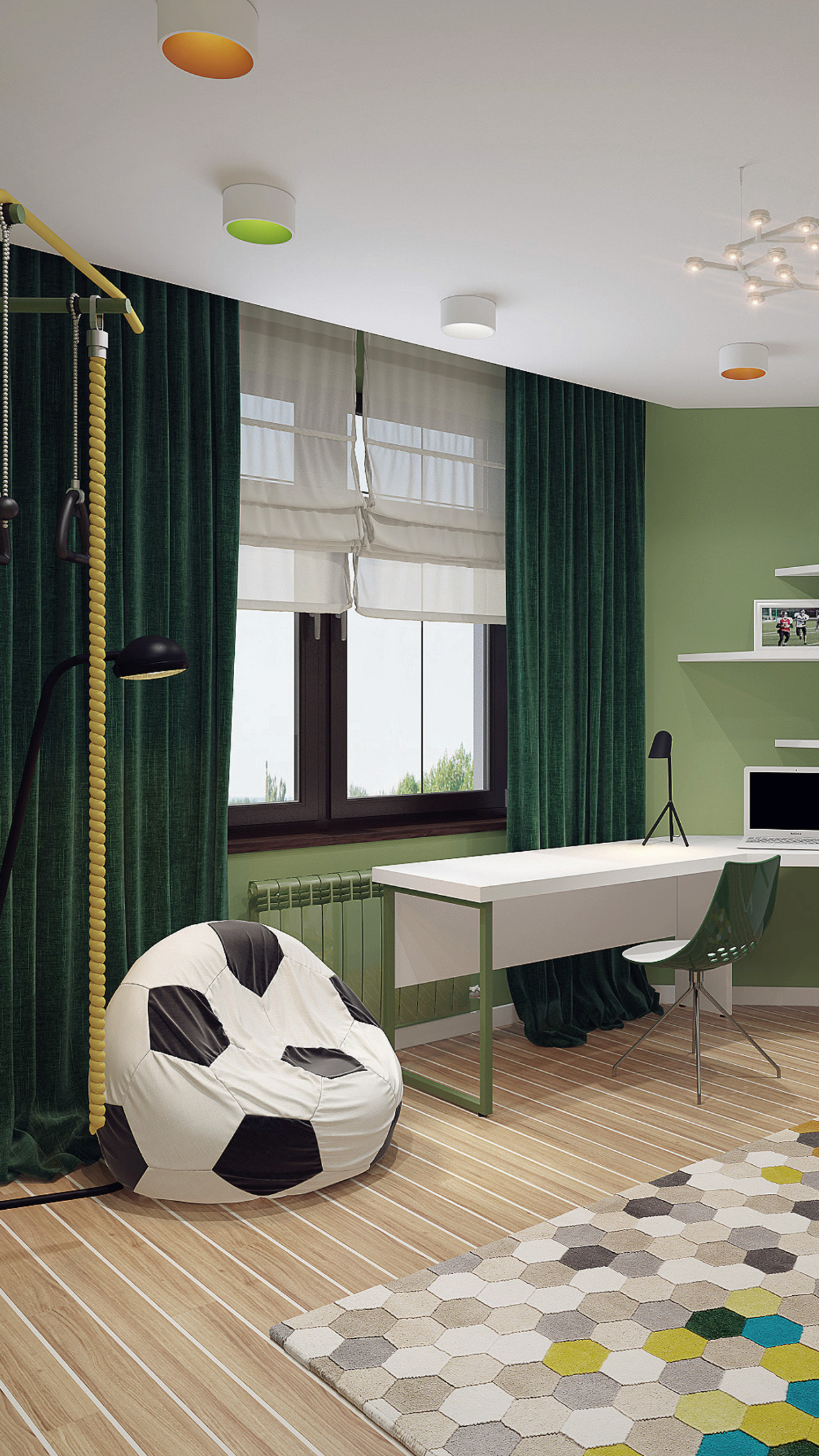 Комната мальчика 7 лет, 2 этаж 