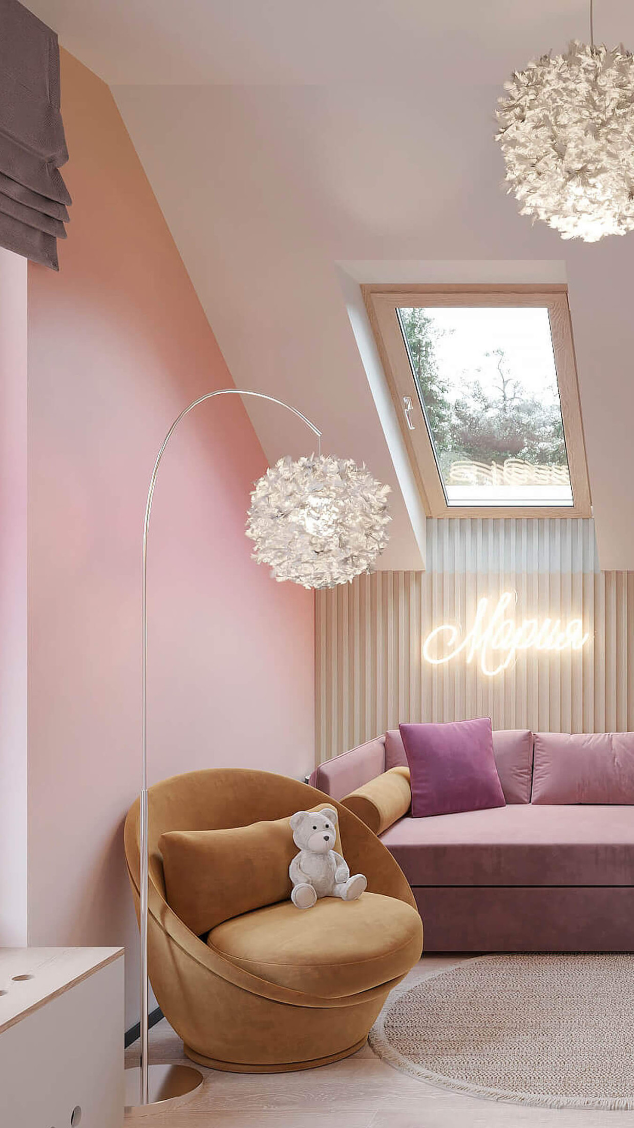 Комната девочки 5+ лет, 2 этаж 