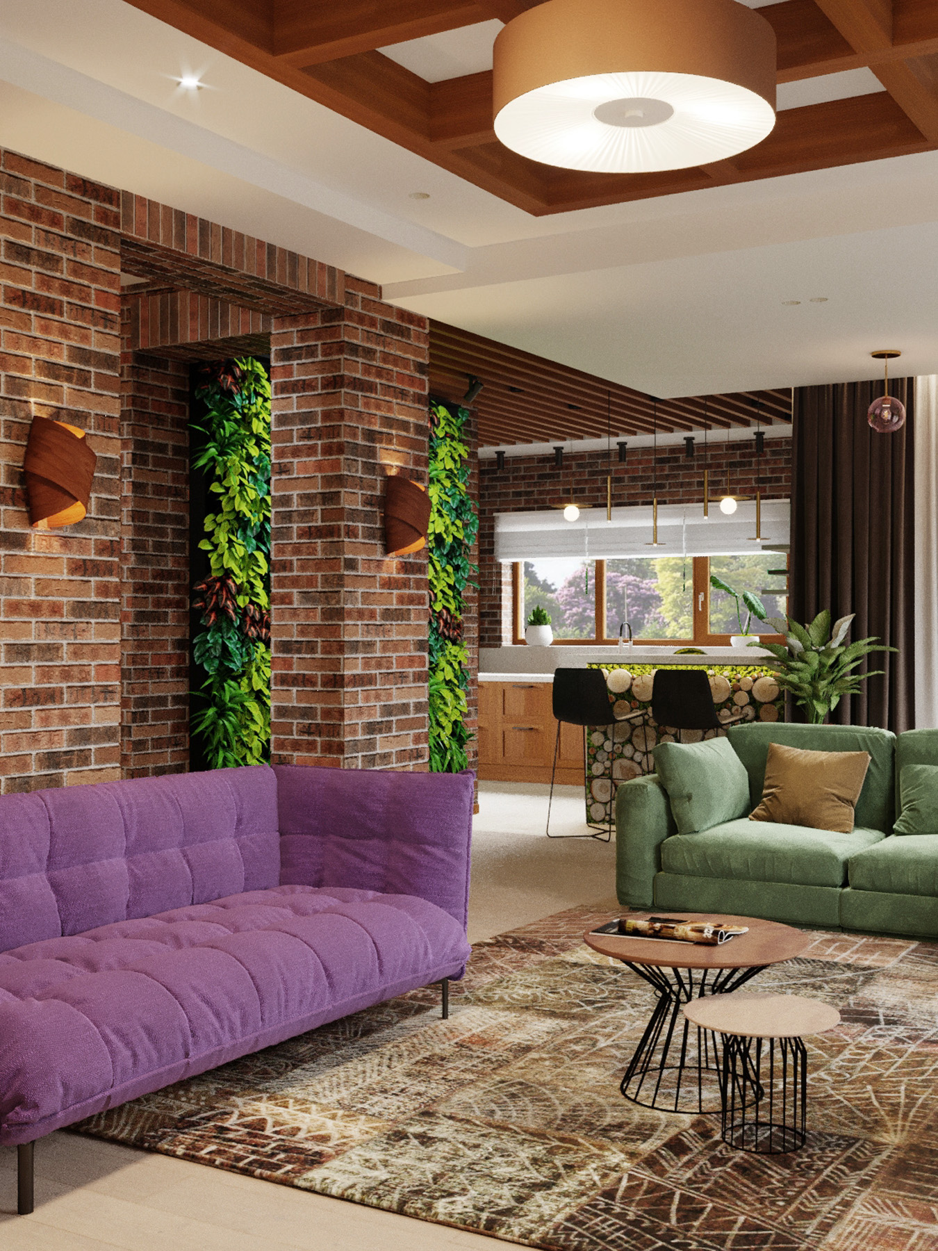 Гостиная-кухня, 1 этаж